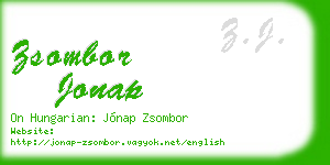zsombor jonap business card